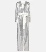 [Markarian] Markarian Allegra sequined wrap coat AU 14 silver