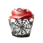 25 PC Set of Spiderweb Print Halloween Cupcake Wrappers - Baking and Craft Tools