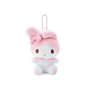 【SANRIO 三麗鷗】經典坐姿造型絨毛玩偶吊飾 美樂蒂