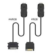 5V 3pin ARGB / 12V 4pin RGB Motherboard Fan Speed Controller Molex Powered
