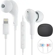 iPhone Earphones Wired Lightning Headphones Earphone [Apple MFi Certified] Built-in Microphone & Volume Control Noise Canceling Isolating Headphones for iPhone 14/13/12/11 Pro Max Xs/XR/X/7/8 Plus