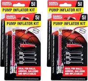 [4PK] Handy Hardware Pump Inflator Kit, Convenient and Easy-to-Use, All-in-One Solution for Inflation Needs, Inflate Anywhere, Anytime