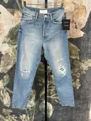 New MOTHER The Huffy Skimp High-Rise Relaxed Jeans in Hotter On The Other Sz 28