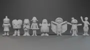 McDonald's Vintage 9 Figures Set 3D printed Ronald Grimace Big Mac McCheese 1:24