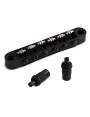 Tune-O-Matic Style Guitar Bridge Roller Saddles 6 String Black Plated Compati...