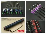 12x 31"CARBON ARROWS 2"BLASER BOHNING NOCK COMPOUND RECURVE BOW HUNTING TARGET