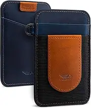 [POCKT] Slim Minimalist Front Pocket Wallet Elastic Credit Card Holder Genuine Leather RFID Blocking Wallets |