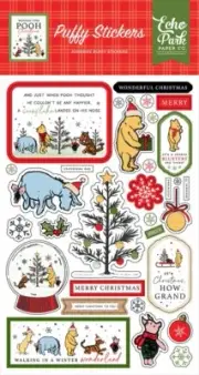 Echo Park ~ WINNIE THE POOH CHRISTMAS ~ Puffy Stickers