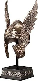 Veronese Design 9 1/2 Inch Norse Winged Helmet of Odin Cold Cast Resin Brozne Finish Sculpture Viking Home Decor Collectibles