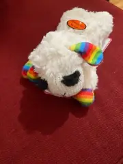 Multipet International Pride Joy Rainbow Lamb Squeaks Plush Dog Toy