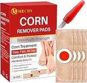 Corn Removers for Toes, Callus Remover for feet, Maximum Strength Foot Corn Remover, Fast & Effective Corn Removal, All-Day Pain Relief, 30 Pads