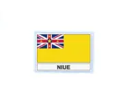 Patch badge iron on glue flag country NU niue