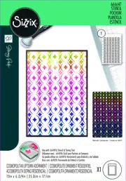 Sizzix A5 Stencil 1PK Cosmopolitan, Uptown Adornment by Stacey Park