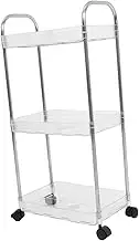 BELLIFFY Shelf Organizers and Storage Brush Holder Travel Cart Organizer Drawer Organizer Utility Straightener Shelving Unit with Wheels Lipgloss Craft Cart Compartment The Pet Transparent