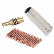 Reliable MIG Welding Contact Tips Set 12pcs MB 15AK Tips Nozzle and Holder