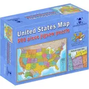 USA Map 500-Piece Jigsaw Puzzle, Puzzles for Kids, Jigsaw Puzzles for Endless...