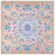 [Yoogain] Boho Style Flower Floral Snowflakes silk scarf pashminas Warm silk scarf wrap scarf for women for winter bufanda para mujer elegante, Boho Style Flower Floral Snowflakes