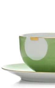 [Marie Daâge] Hand-Painted Porcelain Tea Cup & Saucer