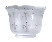 B&P Lamp 4" Fitter Fleur-De-Lis Gas Shade, 5 1/4" Ht., 7 1/2" Diameter