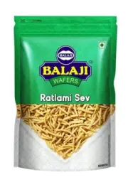 Balaji Ratlami Sev - Namkeen Masala Sev Pack of 2 - 400g | Indian Snack Delight