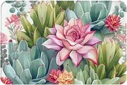 RLDOBOFE Colorful Cactus Print Doormat Durable Front Door Mat Non-Slip Washable Floor Mat Indoor and Outdoor Welcome Mat Absorbent Guard Doormat for Kitchen Bedroom Bathroom Home Decor 16 X 24 Inch