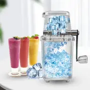Manual Ice Crusher Shaver Portable Block Shaving Machine Snow Cone Ice Maker AU!