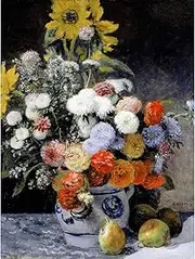 Renoir Mixed Flowers In An Earthenware Pot Extra Large Art Print Wall Mural Poster Premium XL