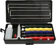 5-Stone Sharpening System, Professional Kitchen Fix Angle Knife Sharpener System Kit, Grinder Sharpening Stone Set with Honing Oil