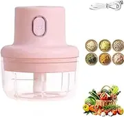 Skypicnic Wireless Food Chopper, Electric Garlic Chopper, 100ml/250ml Capacity, Mini Rechargeable Multi-Function Food Processor for Garlic, Vegetables and Fruits (100ML)