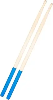 Yardwe 1 Pair Non Slip Maple Wood Drumsticks Percussion Sticks for Beginners Professionals Durable Drum Accessories for Acoustic Electronic Drums Blue