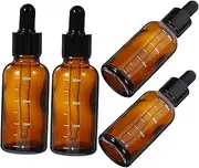 Refillable Dropper Bottles for Essential Oils 4pc Oil Bottles Measure Scale Travel Size