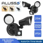 LED Double Twin Security Light 25W PIR Motion Sensor 3CCT Outdoor Spotlight 240V