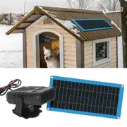 30W Solar Panel Warm Air Heater and Cooling Drying Fan Solar Wind Winter Car Summer Pet House Coop Thermal Fan