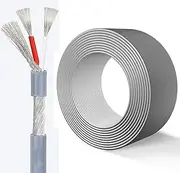 16 Gauge 2 Conductor Shielded Wire 15FT, UL2547 28 AWG 2 Core Cable Tinned Copper Stranded for CNC VFD Spindle, Stepper Motor, 3D Printer, Sound, Speaker, Signal Transmission(15ft,2c-16AWG)