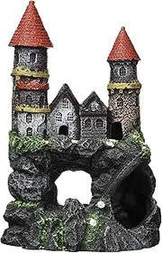Penn-Plax Age-of-Magic Enchanted Castle Aquarium Decoration – Safe for Freshwater and Saltwater Fish Tanks – Medium