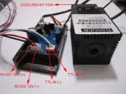 12V 650nm~660nm 150mW Red laser diode module With TTL driver board with Fan