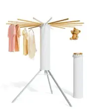 Foldable Drying Rack Made of Solid Wood (not Poor Quality Bamboo), Portable O...