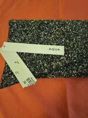 New AQUA Sparkling Evening Party Clutch Purse Bag With Chain Bloomingdale's
