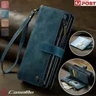 For Samsung Galaxy Z Fold 6 5 4 3 5G Zip Wallet Card Leather Case Magnetic Cover
