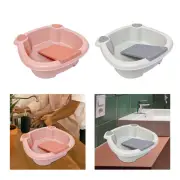 Hand Washing Clothes Bucket Non Slip Hand Wash Board Cleaning Basin Washboard