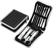 Stainless Steel Manicure Set Professional Nail Kit of Pedicure Tools Toe Clipper Box for Portable Care