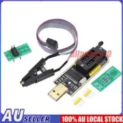 USB CH341A 24 25 Series EEPROM Flash Programmer Module & SOIC8 SOP8 Test Clip AU