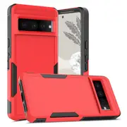 ZUSLAB Pixel 7 Pro Case Rugged Defender Protective Heavy Duty Shockproof Dustproof Cover for Google - Red