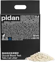 pidan Tofu Cat Litter with Occult Blood Test,Clumping,Flushable,Ultra Absorbent and Fast Drying, 100% Natural Ingredients Litter,Solubility in Water,Really Dust-Free,Less Scattering (2.4Kg x 1 Bag)
