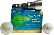 [GlowGear] Golf - GlowV1 Night Golf Balls with UV Flashlight, Glow in The Dark Golf Balls 2 Piece Construction with Tour Quality Compression Core, Urethane Skin, and Ultra Bright Glow