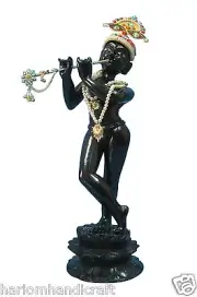 12" Beautiful Traditional ISKCON Vrindavan Krishna Occasionally Arts Statue