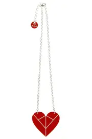 Nordic Heart Pendant--RED-PE0005