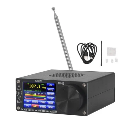 Full Band Radio Receiver FM AM MW SW SSB HAM DSP Radio Recorder With 2.4in^