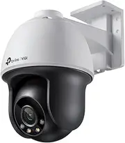 TP-Link VIGI 4MP Smart Outdoor Security Network Camera, Pan/Tilt, Full-Colour, AI Detection, H.265+, IP66, PoE/12V DC, Two-Way Audio, Remote App Control, Onboard Storage SD card slot (VIGI C540(4mm))