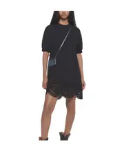 Plain knitted dress IT40 Black